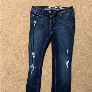 Hollister Low Rise Super Skinny Ripped Jeans